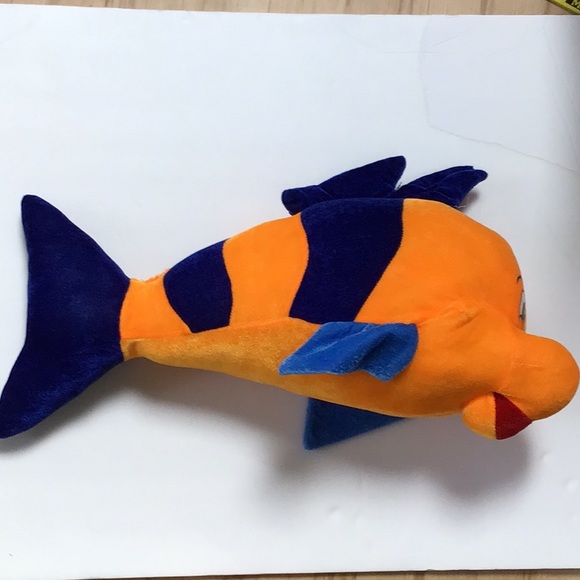 Finding Nemo Flounder Orange Blue Fish Plush Stuffed Animal Toy - Picture 2 of 8